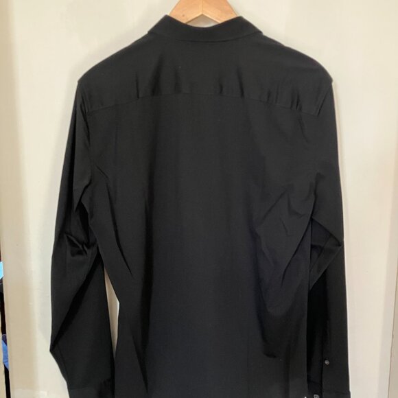 Theory Sylvain Shirt in Structure Knit in Black - Picture 3 of 3